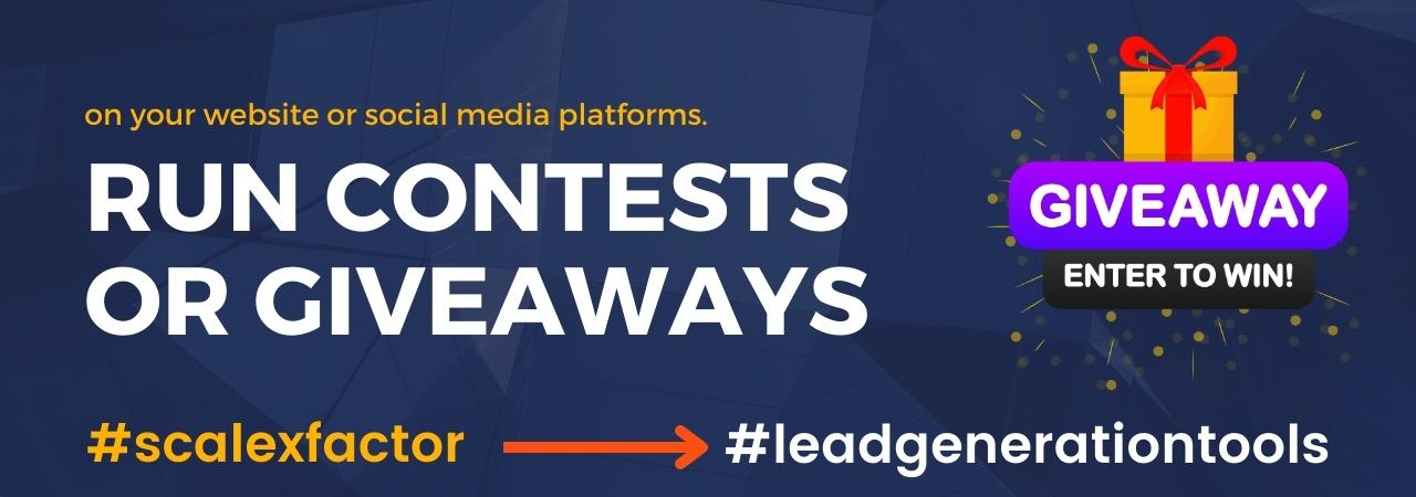 Run contests or giveaways on your website or social media platforms